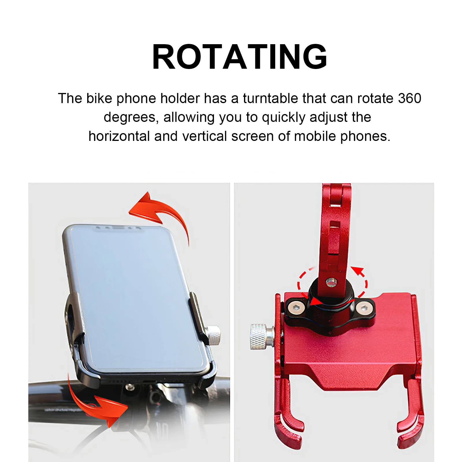 Stable Bicycle Phone Bracket Aluminum Alloy Handlebar Holder Racks Outdoor Riding Bike Motorcycle Non-Slip Fixed | Спорт и