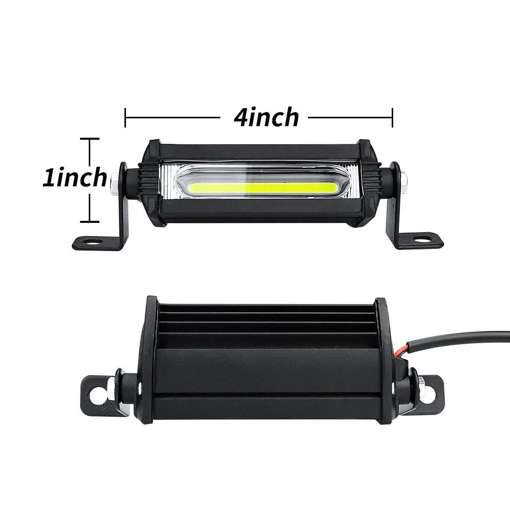 

White LED Working Light 2200LM Off road Motorcycle Waterproof COB 7500K