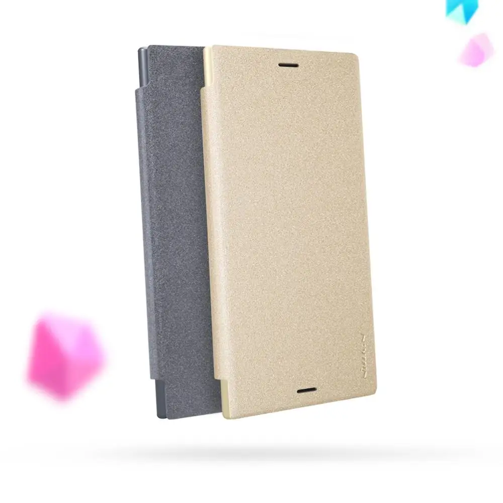 Чехол для sony Xperia XZ1, Блестящий Матовый кожаный флип-чехол NILLKIN, роскошный кожаный чехол-крышка для sony Xperia XZ1
