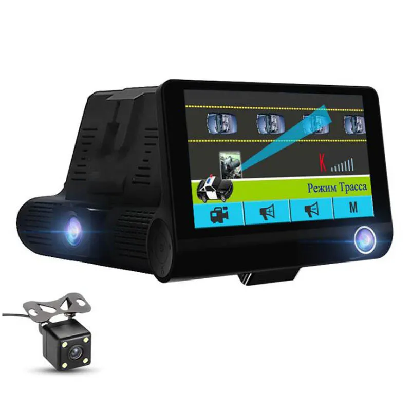Английский 3 в 1 Радар автомобилей DVR GPS трекер 4 0 дюймов way камеры видео голос