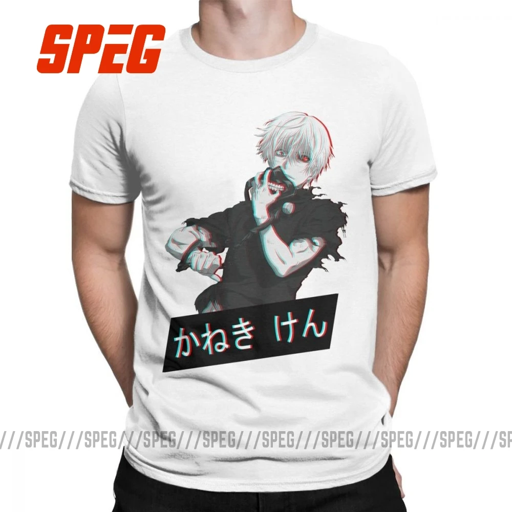 Kaneki Токийский Гуль мужские футболки сумасшедшая футболка с коротким рукавом