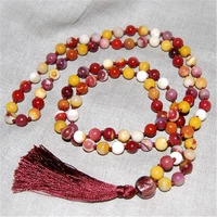 6mm mookaite jasper gemstone 108 beads tassel mala necklace yoga classic buddhism mala lucky chakra bless reiki pray ruyi