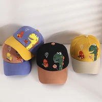 children dinosaur hats adjustable boys girls snapback hat korean version kids baseball caps matching color bonnets baby cap 1 3y