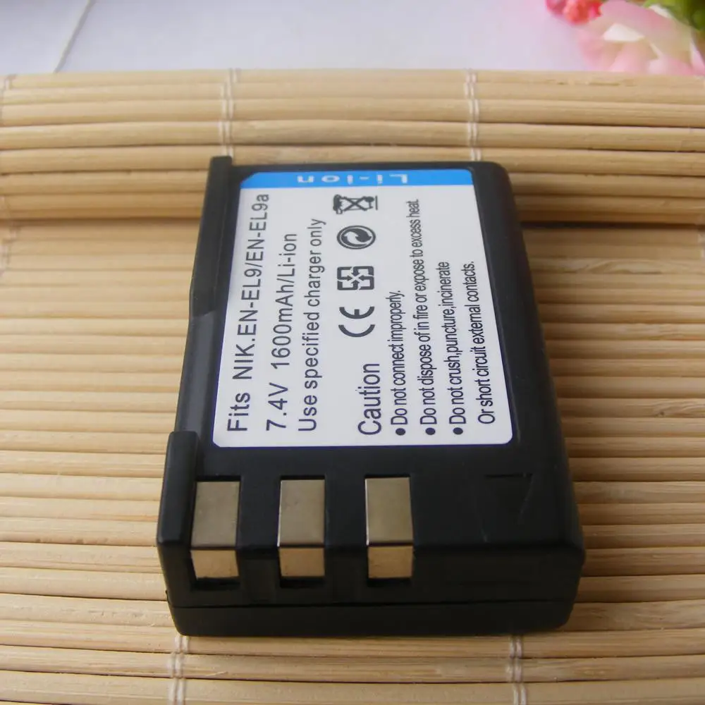 Два (2) аккумулятора для Nikon EN EL9 D40X D40 D60 D5000 D3000 EL9a MH 23 ENEL9E|Цифровые аккумуляторы| |