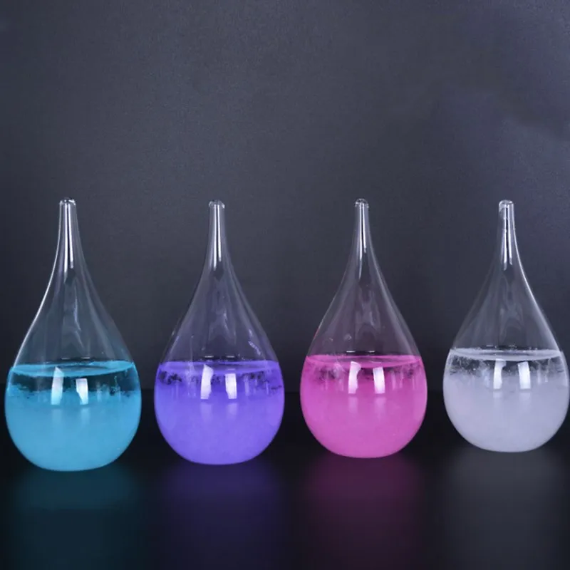 Миниатюрная стеклянная бутылка для прогноза погоды с базовым настольным