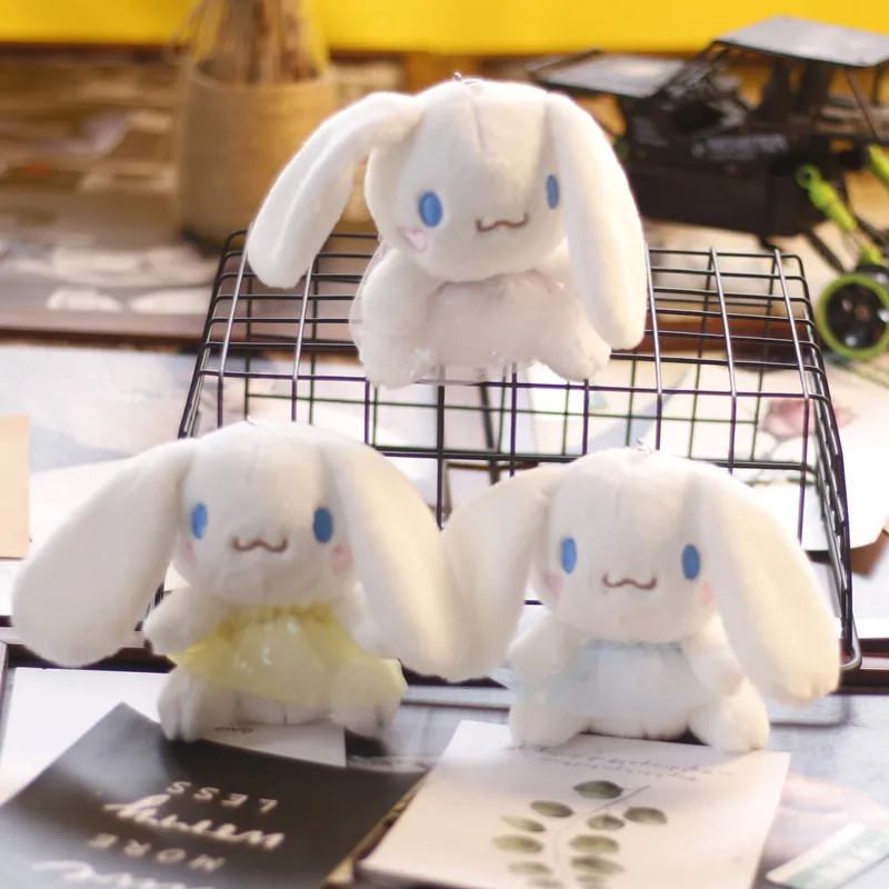 

Cute Little Rabbit Plush Toy Action Figure Mini White Rabbit Bag Hanging Ornaments Key Chain Doll