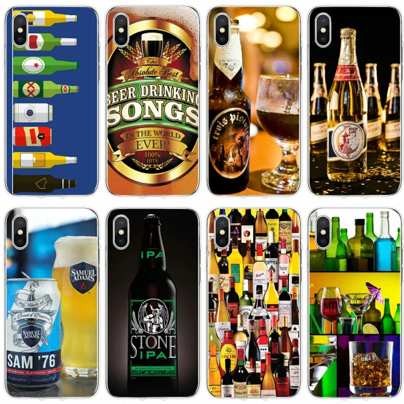 Чехол для телефона World Beers Alcohol Novelty - мягкий силиконовый чехол TPU для iPhone 5 5S 5C SE 6 6plus 7 8plus X XS XR Max
