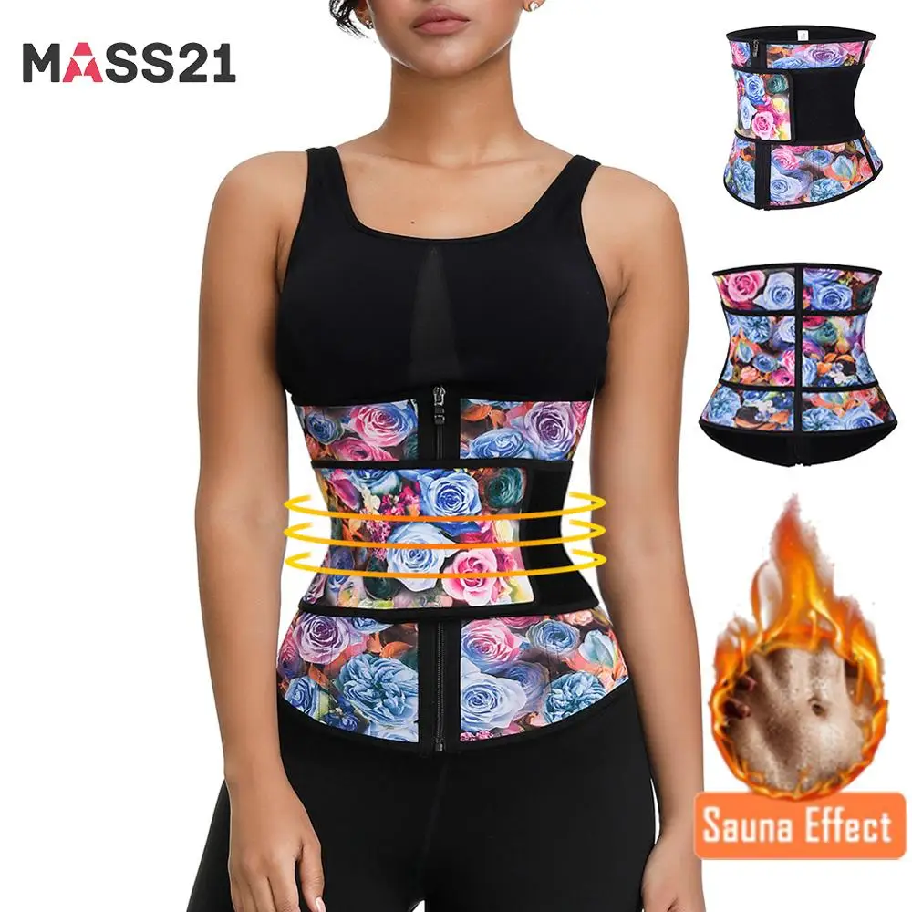 Новый дизайн MASS21 латексный тренажер для похудения с цветочным принтом
