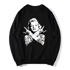 Мужской свитер Marilyn Monroe Tattoo 1 Премиум-худи Marylin Biker Motorrad Punk Rock N Roll унисекс