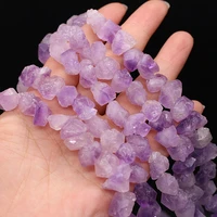 natural irregular freeform raw stone rough purple amethysts beads quartz mineral crystal beads for diy necklace jewelry making