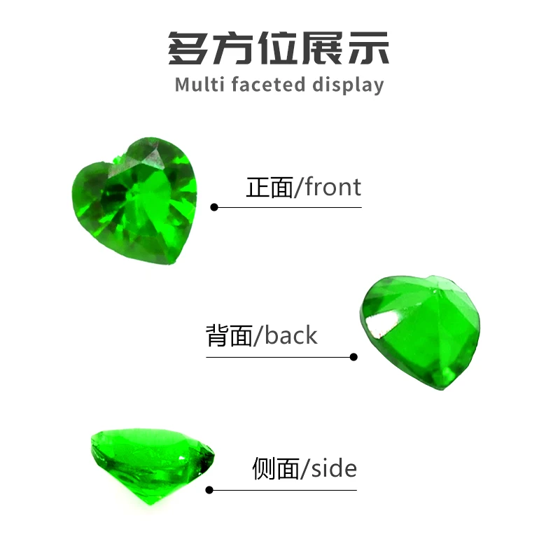 120 шт. Разноцветные 4 мм стекло камень сердце парящее украшение для стеклянный