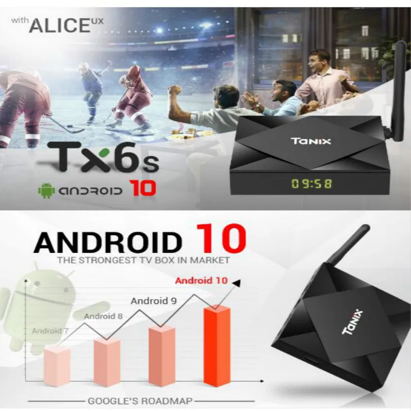 android 10 0 tv box smart allwinner h616 tanix tx6s max 4gb ram 64gb rom quadcore 6k dual wifi tx6 media player youtube free global shipping