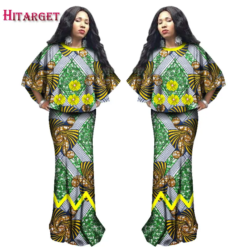 Hitarget 2020 Осенняя африканская Женская одежда комплект из 2 частей Дашики вощеный