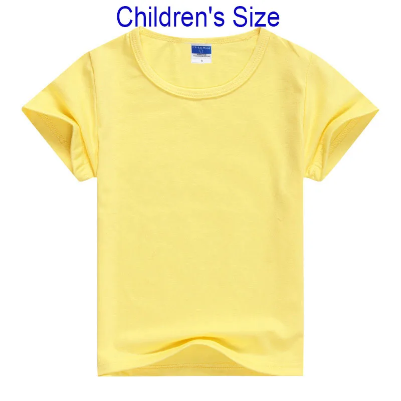 children yellow Лето, высокое качество, 15 цветов, S-2XL, простая футболка, Женская хлопковая эластичная Базовая футболка, Женские повседневные топы, футболка с коротким рукавом - Цвет: children yellow
