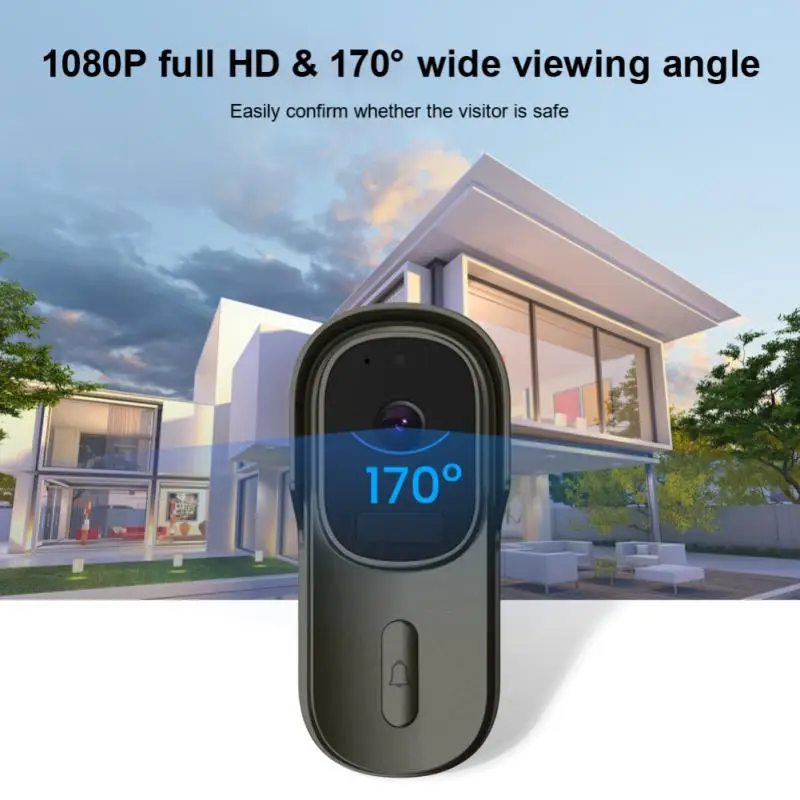 

Видеозвонок беспроводной с пассивным ИК-датчиком, Wi-Fi, 1080P