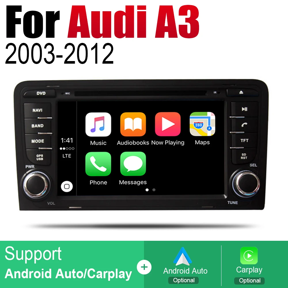 Автомобильный мультимедийный плеер 2 Din Android радио для Audi A3 8P 2003 ~ 2012 MMI DVD GPS Navi