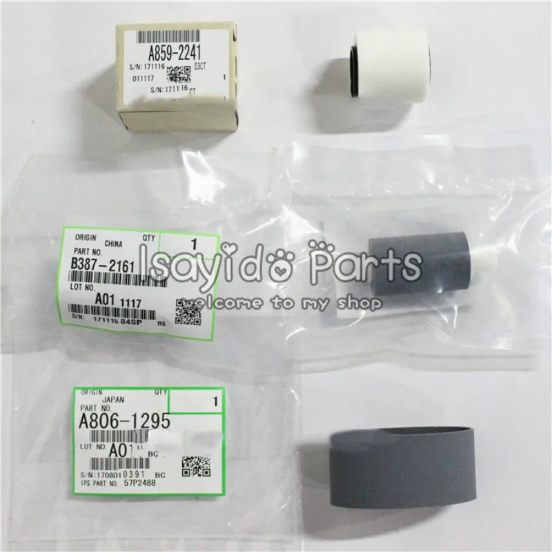 1SET B477-2225 A859-2241 A806-1295 ADF Reverse Pickup Roller Paper Feed Belt for Ricoh AF2060 AF2075 MP7500 MP5500 MP9000 MP1350 |