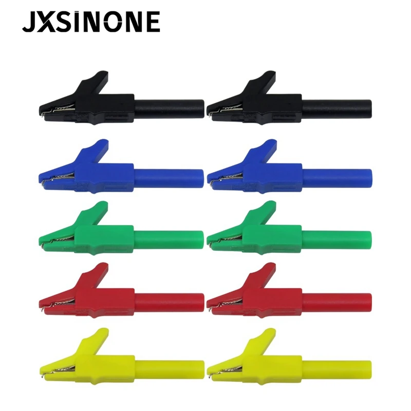 JXSINONE P2007 10 шт. 56 мм зажим типа крокодил с разъемом 4 для бананового штекера