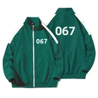 Женская куртка для косплея по телевизору с принтом игра кальмар 067 Kang Sae Byeok 240 костюм для сестер Цзи Ён пары 456 толстовки Seong Gi Hun круглая шестерка