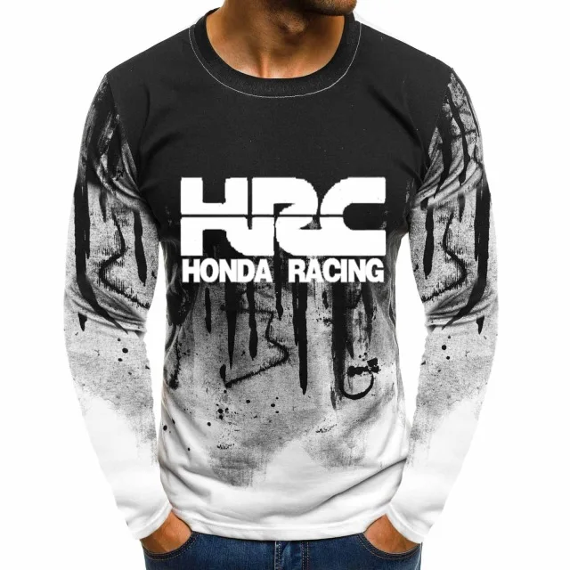 

Fashion Casual Cotton Men Hoodies HRC race motorcycle Car Logo Printed Gradient pullover Sweatshirts HipHop Harajuku Men Cloth 0