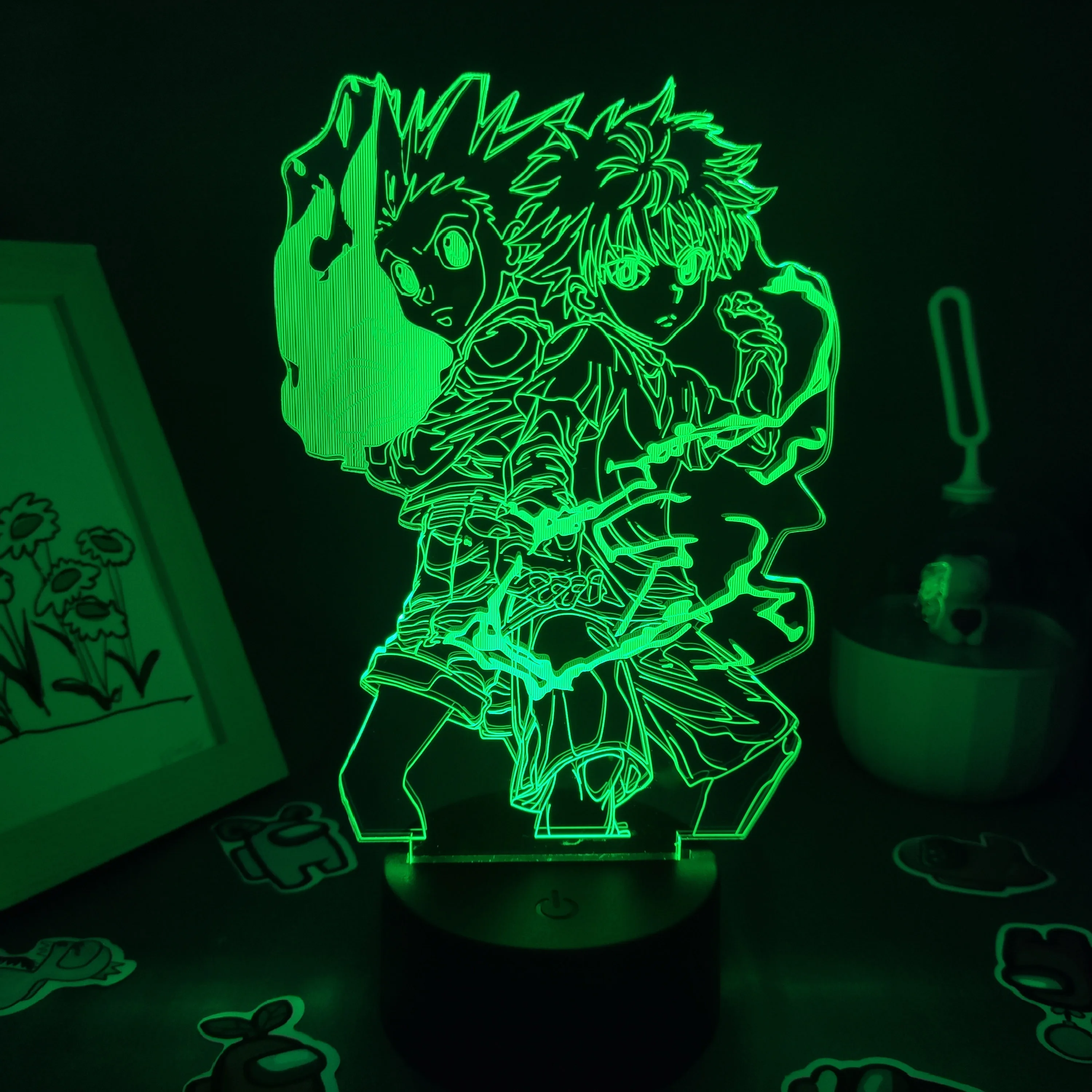 3D Лавовая Лампа аниме фигурка Ангела охотника X Hunter ночник с RGB-светодиодами