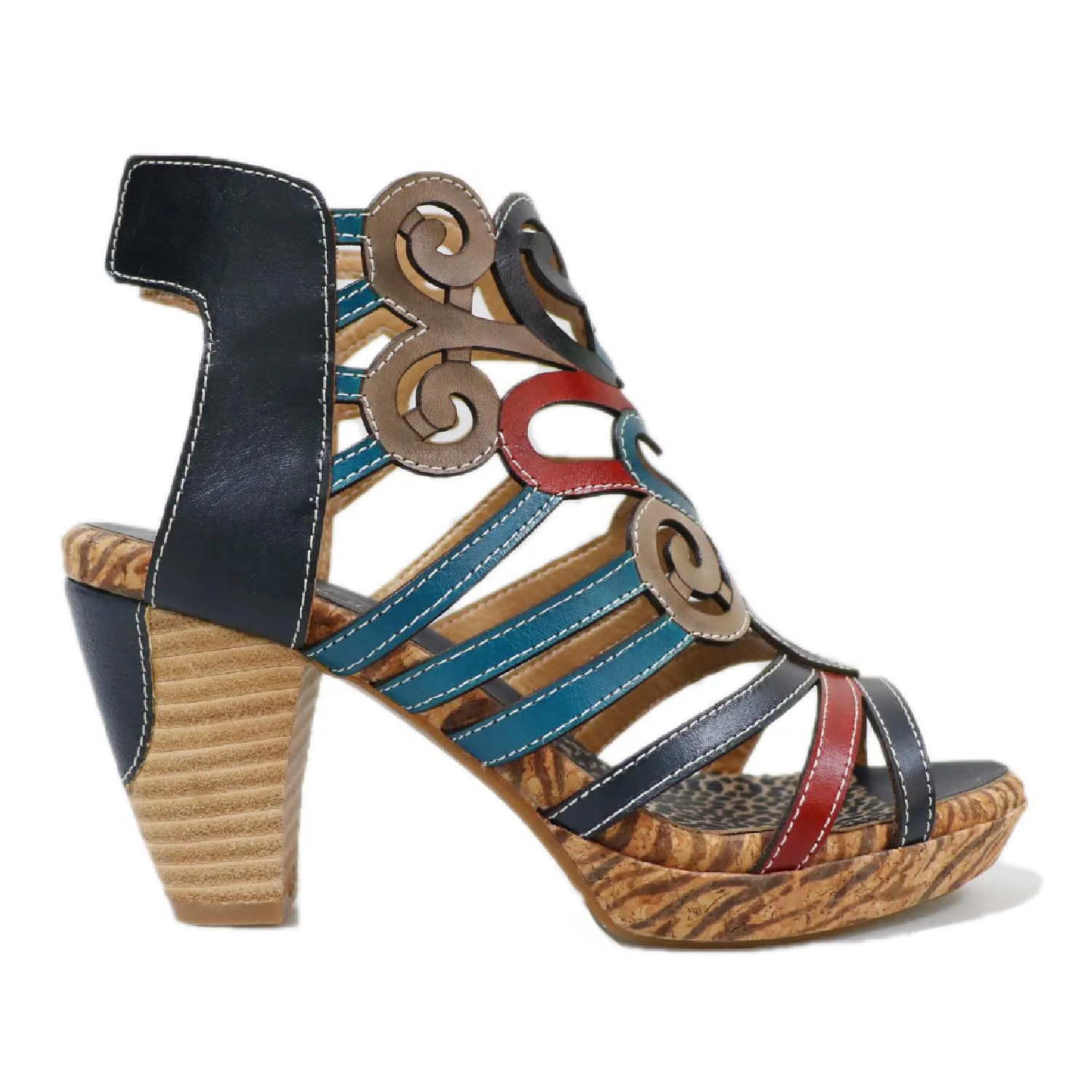 

National Women's sandals large size women's shoes high heels fish mouth cattle shoes