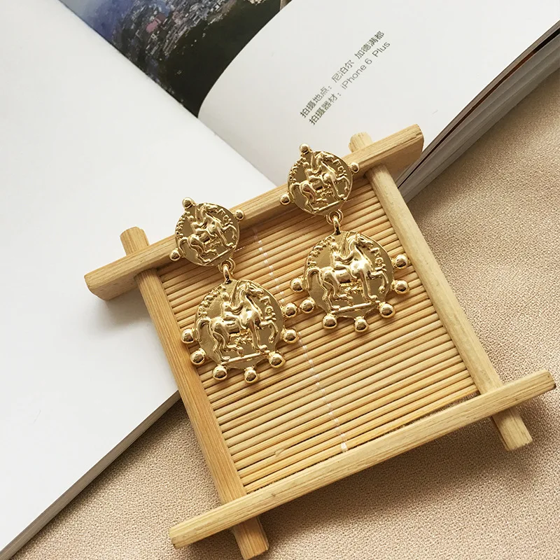 Ожерелья и серьги-подвески в европейском американском стиле с монетами комплект