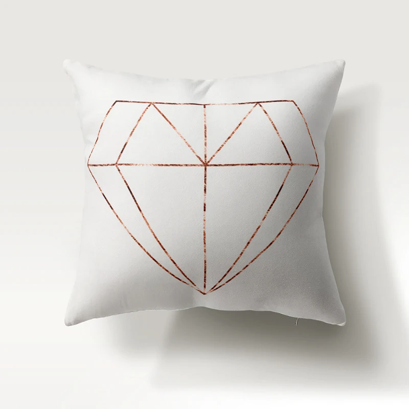 

45*45cm Cushion Cover Pink Gold Nordic Ins Wind Polyester Throw Pillow Cases for Sofa Car Coffee Home Decor Pillowcase