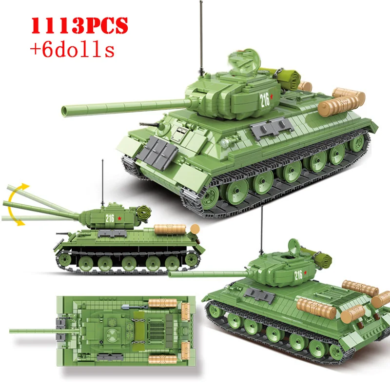 Военный танк для России строительные блоки среднего размера 2 мировая война