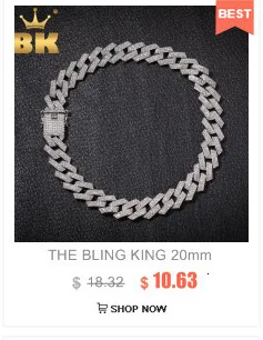 BLING KING розовое золото цвет кубинская ссылка браслет 9 мм Iced Out розовый кубический цирконий для мужчин женщин браслеты модные хип-хоп ювелирные изделия