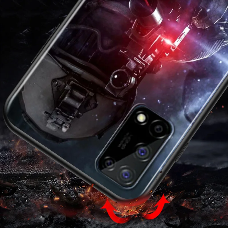 

Black Powder Red Earth For Honor X10 5G 10X 10i 10 9C 9S 9A 9i 9N 9X Pro 9 Lite Phone Case