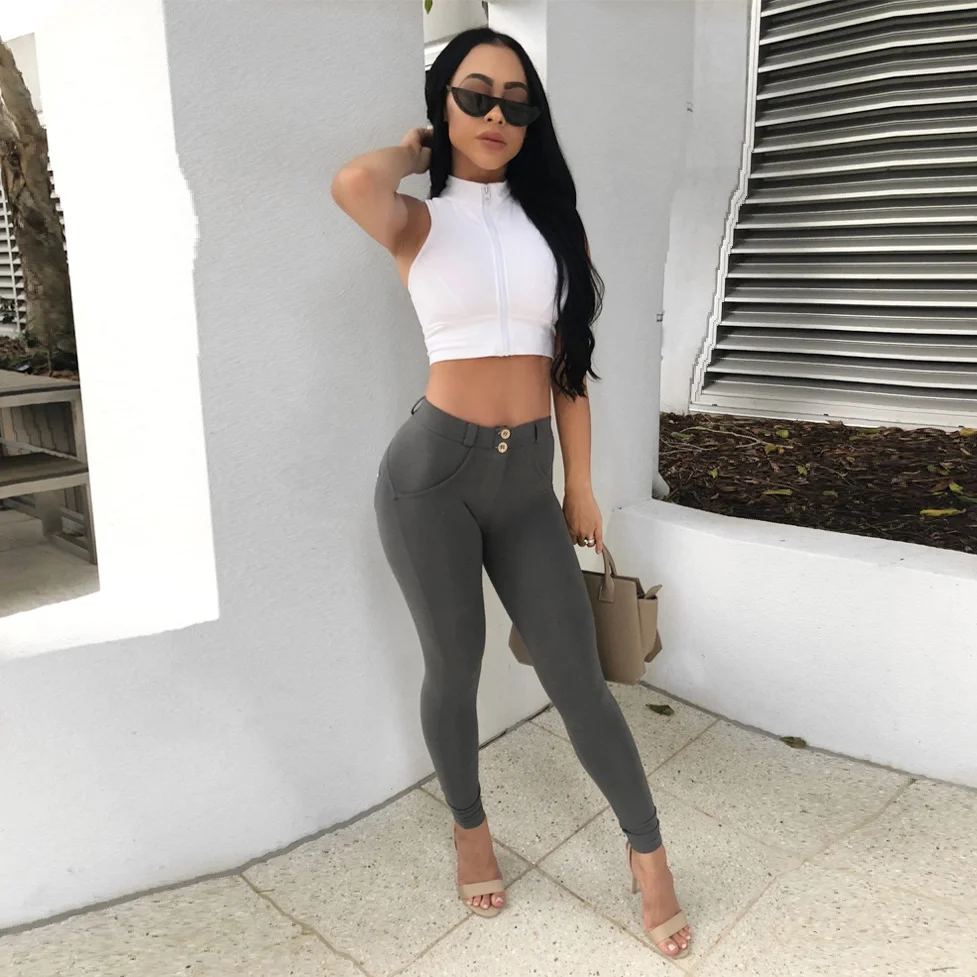 

Melody Fashion Leggings Elastic Compression Pants Ladies Gym Fitness Tights Green Skinny Butt Lift Leggins Full Length