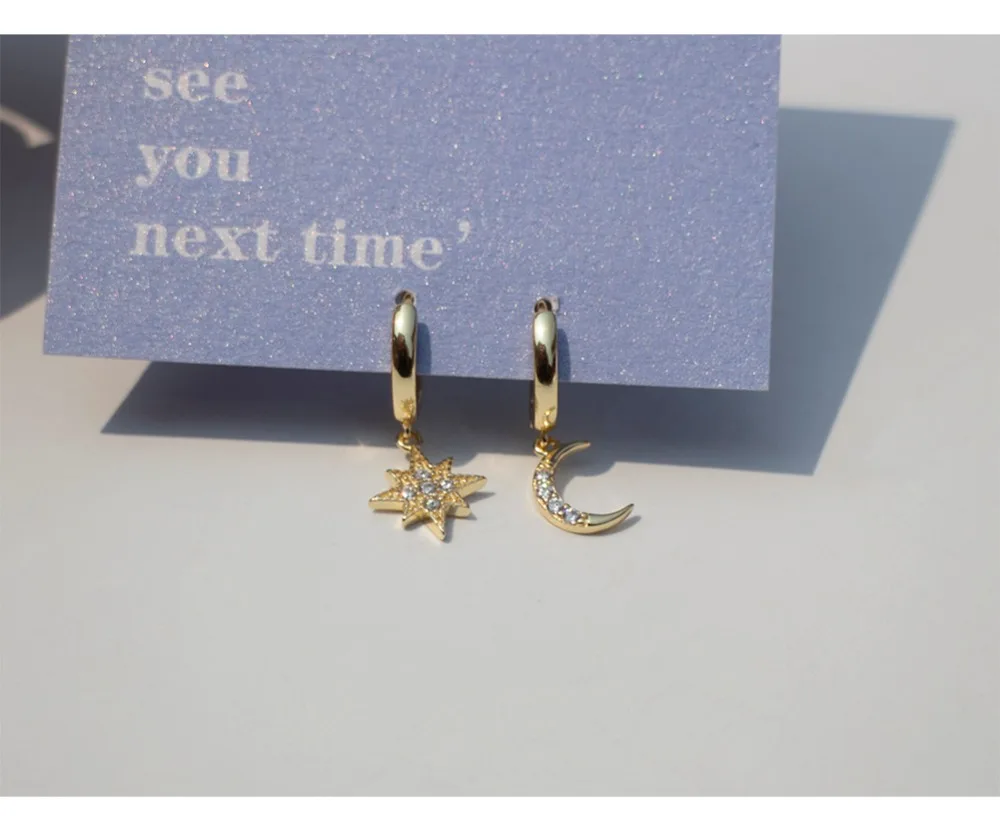 Женские серьги из стерлингового серебра 925 пробы подвески с цирконом в виде