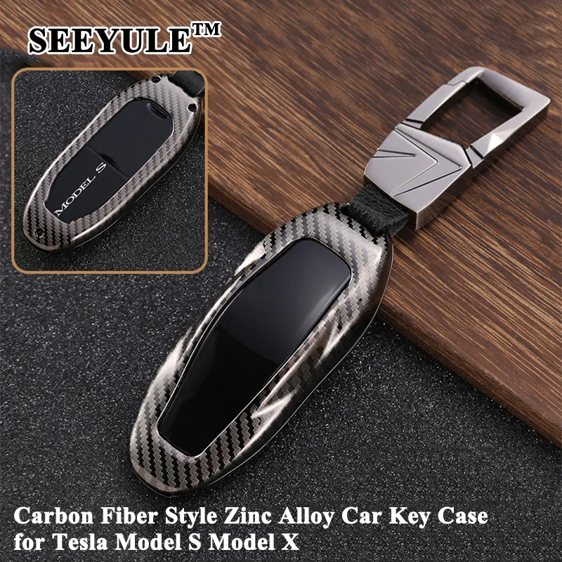 1 шт. SEEYULE чехол для автомобильного ключа из углеродного волокна защитный