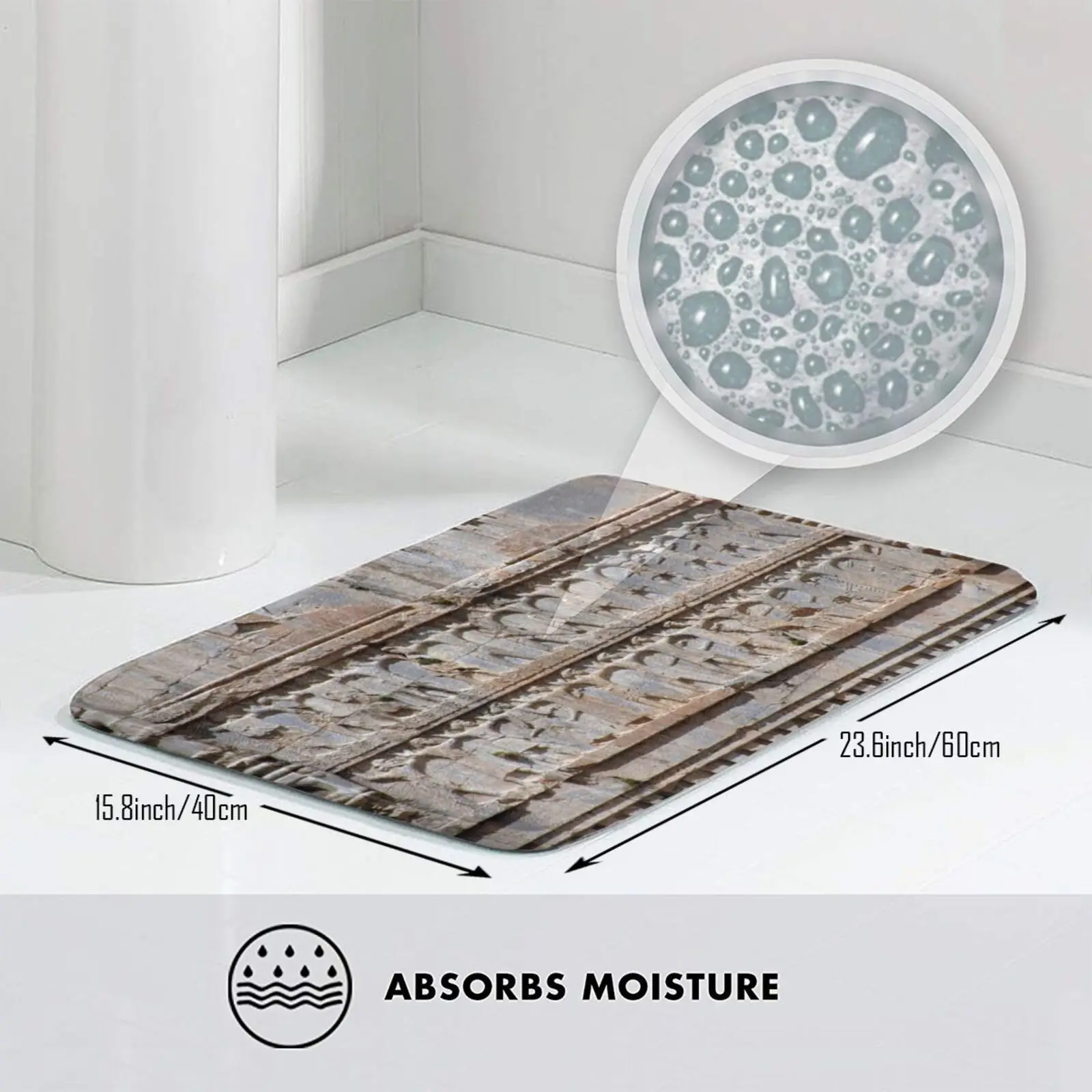 Персидский коврик для входной двери с гравировкой гробницы Персия Иран ванной Rem