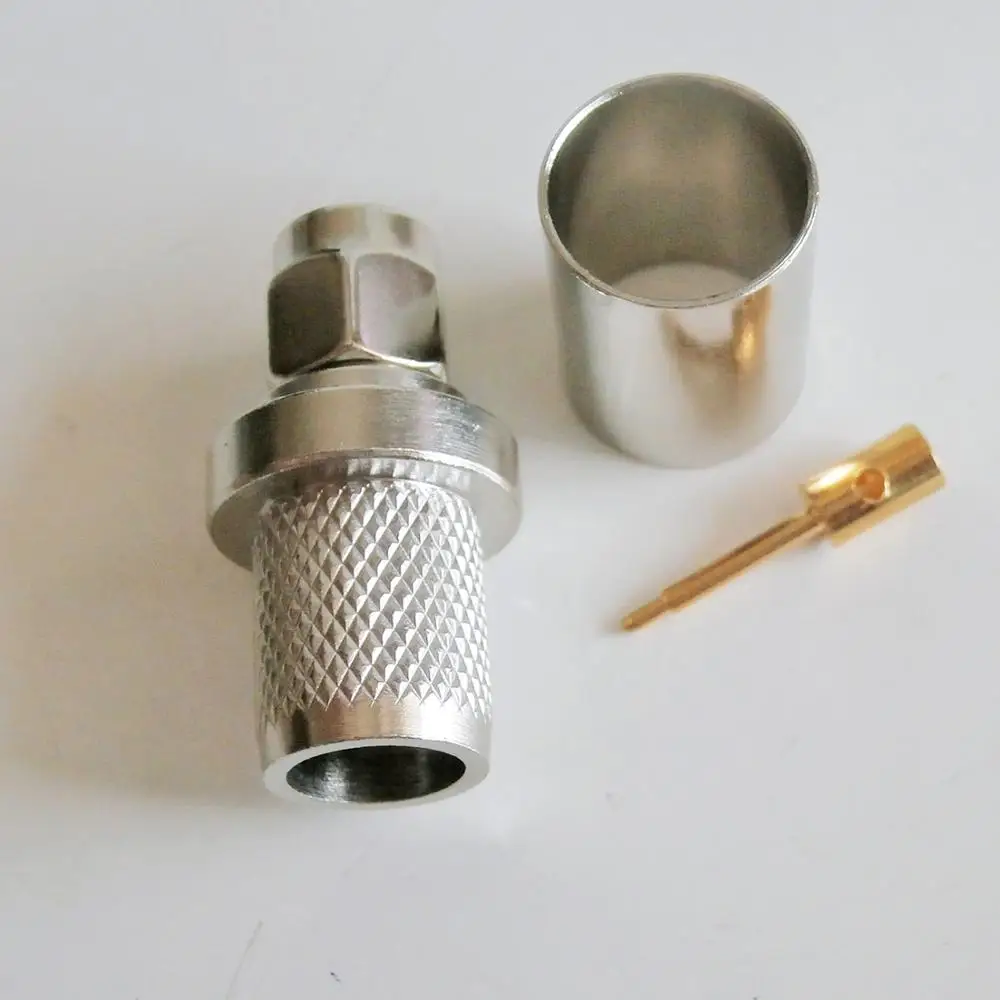 10X шт RF коаксиальный разъем SMA штекер Jack обжимной для LMR400 RG8 RG213 RG214 RG165 7D FB кабель