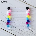 10-50 шт красочные акриловые банан для пирсинга хрящей серьги, бижутерия для пирсинга, 38 мм бар промышленные серьги-гантели 14 г