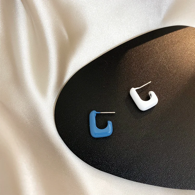 2020 Модные Акриловые серьги-гвоздики в виде геометрических элементов для женщин