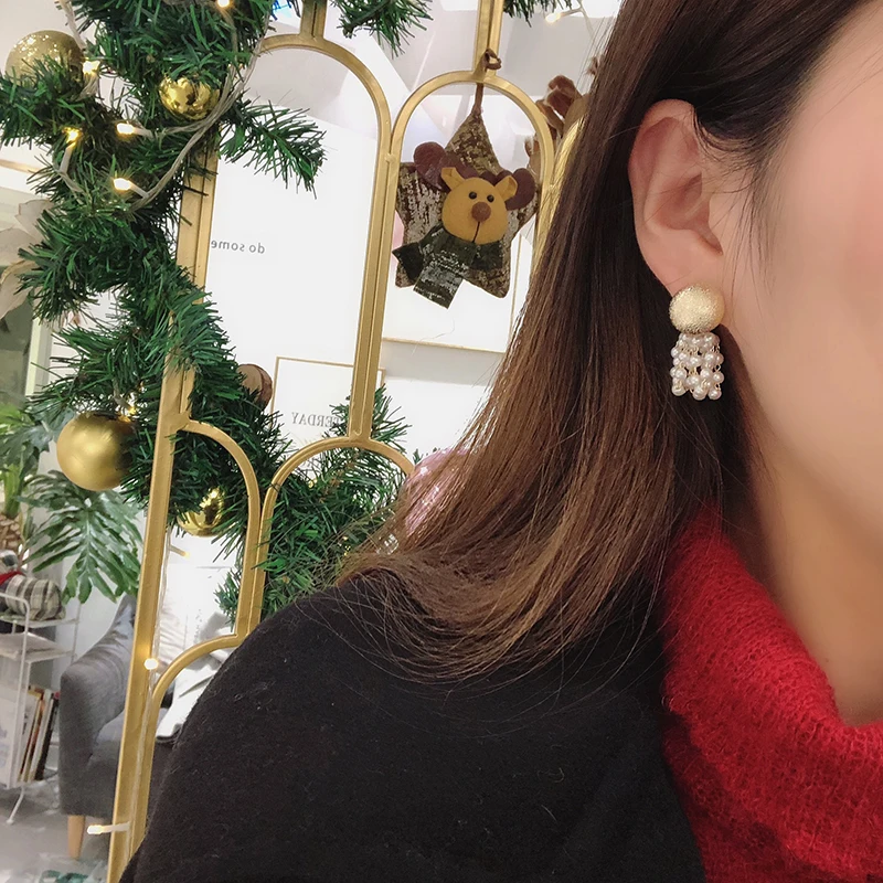 Женские серьги кисточки с бусинами и искусственным жемчугом|Серьги-подвески| |