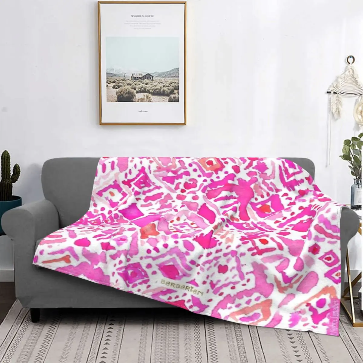 

Cute Geometric Pink Blanket Bedspread Bed Plaid Bed Linen Plaid Sofa Summer Blanket Blankets For Bed