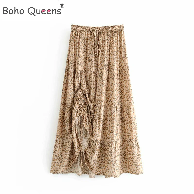 Boho Queens хиппи женские пляжные богемные леопардовая расцветка складывающегося
