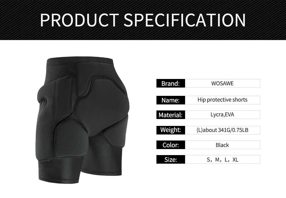 

WOSAWE Motorcycle Armor Vest Motobike Rider Chest Protective Armor Hip-protector Shorts Motocross Racing Riding Protective Gear