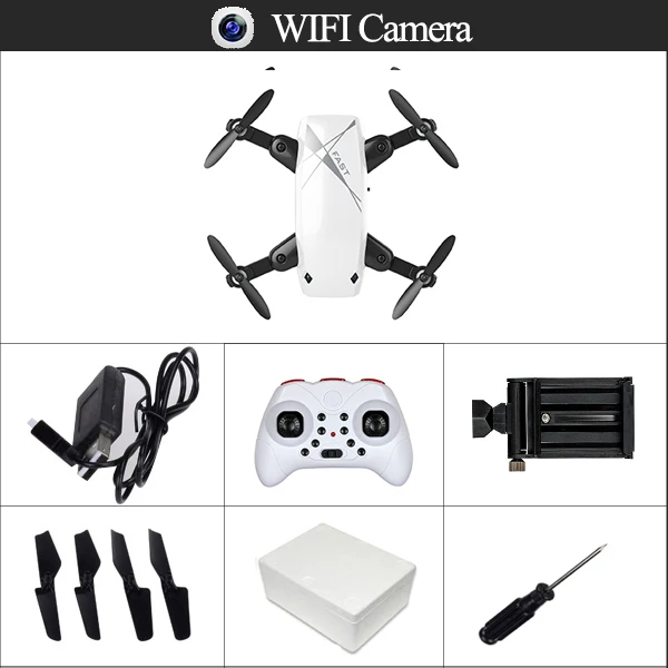 white wifi cam foam S9 S9HW мини селфи Карманный Дрон Квадрокоптер с HD камерой живое видео Безголовый режим с RC игрушки для детей в качестве рождественского подарка - Цвет: white wifi cam foam