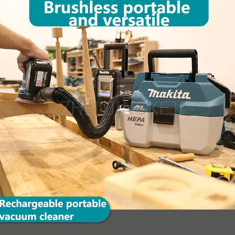 

220V Charging Mode Portable Vacuum Cleaner Industry Vacuum Tools Home Use Shoulder Strap Brushless Environmental Protection