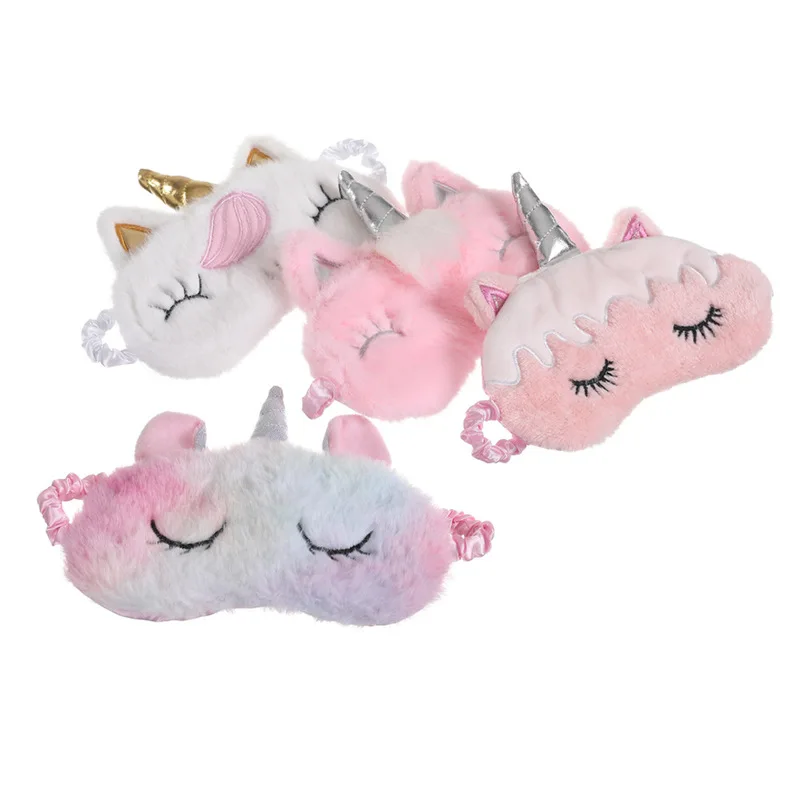 1 шт. маска для глаз с мультяшным единорогом разнообразная сна плюшевый чехол