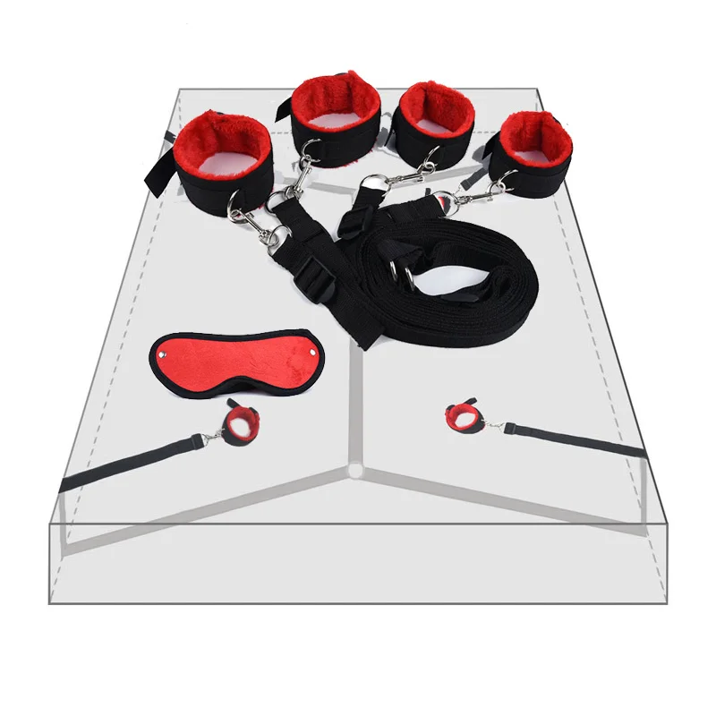 Под Кровать БДСМ-бондаж системы секс игры для взрослых наручники и лодыжки