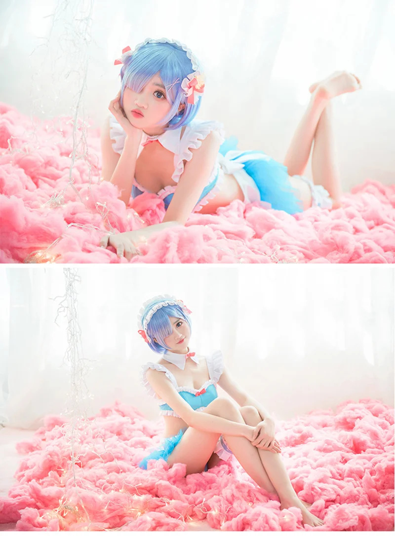 Костюм для косплея Rem с аниме Re: жизнь в другом мире женский купальник сексуальное