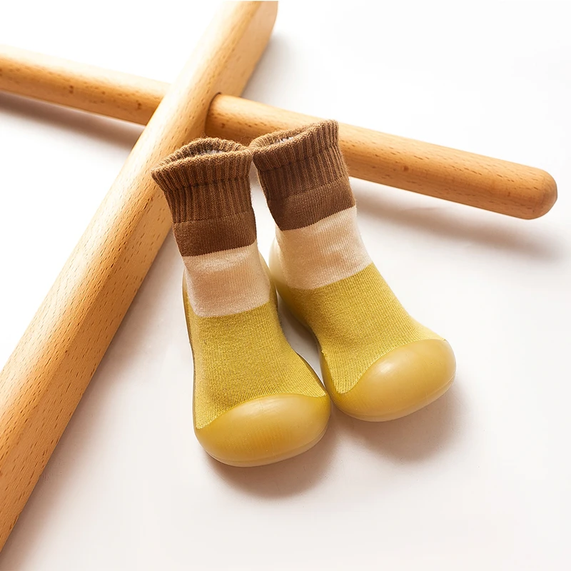 

Winter Kids Warm Snow Shoes Socks Infant Boys Brushed Thick Sock Shoes Yellow Black Baby Girls Booties Soft Soles Toddler Shoes