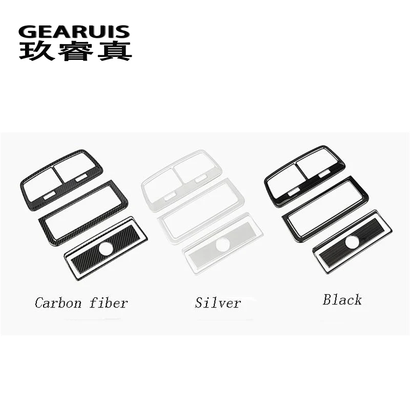 Автомобильный Стайлинг из углеродного волокна задний ряд кондиционера панель