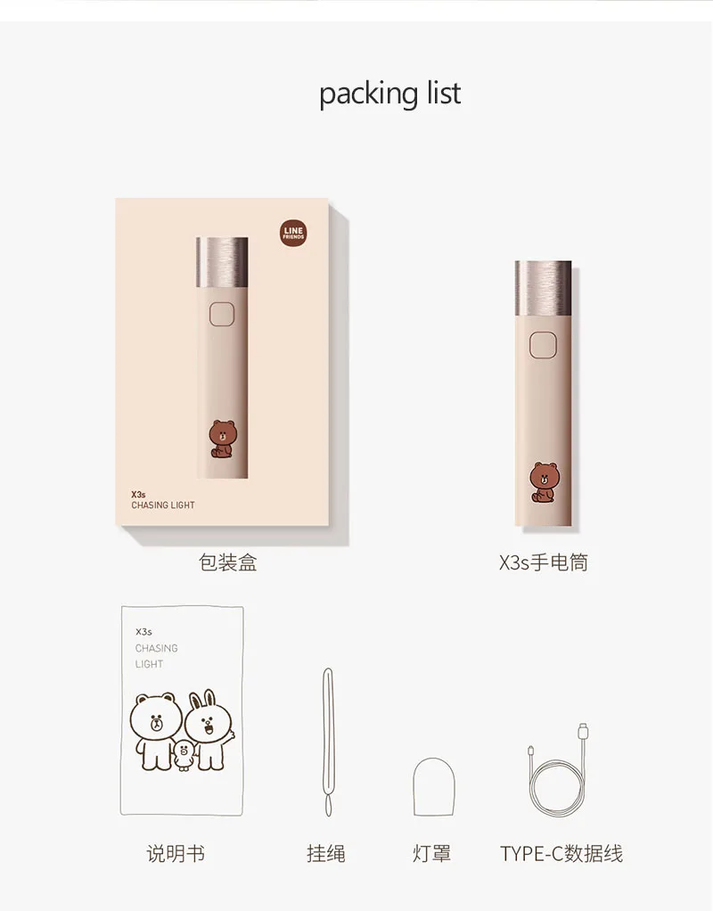 

Flashlight Power Bank 3000mAh Powerbank USB Rechargeable for girl Battery Bank cute Mini LED Lamp Bike Light For Outdoor power